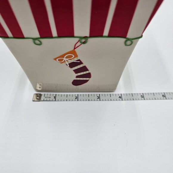 VTG Set Of 3 Holiday Food Safe Ceramic Stacking Containers Christmas Decor - Picture 5 of 16